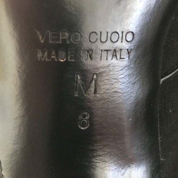 MARC JACOBS Black Suede Pump with Button Detail Black Heels Women’s Size 8 - Picture 14 of 16